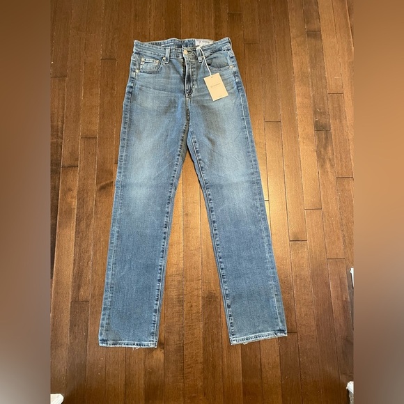 NWT AG Jeans Saige High-rise Straight Leg 26W/30L light blue - Picture 2 of 7